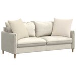 vidaXL Coussins de canapé 2 Pièces Beige 60 x 60 cm tissu