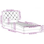 vidaXL Cadre de lit sans matelas marron foncé 90x190 cm tissu