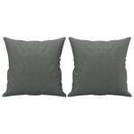 vidaXL Canapé 2 places avec oreillers gris foncé 120 cm tissu