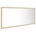 vidaXL Miroir LED de salle de bain Chêne sonoma 100x8 5x37cm Acrylique
