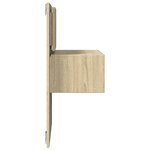 vidaXL Table de chevet murale avec lumières LED chêne sonoma