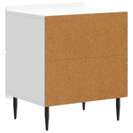 vidaXL Cabinet de chevet avec tiroir 2 Pièces Blanc 43 x 34 5 x 49 5 cm