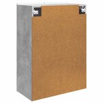 vidaXL Armoire Murale Gris béton 66 x 34 5 x 92 cm Bois d'ingénierie