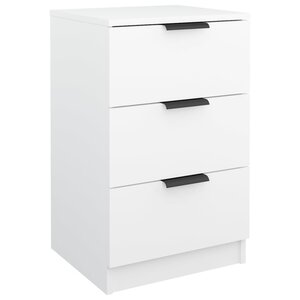 vidaXL Table de chevet Blanc 40x36x65 cm