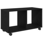 Table d'appoint vidaXL avec roulettes Chêne noir 72x33x42 5 cm Bois d'ingénierie