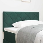 vidaXL Tête de lit LED Vert foncé 100 cm Cuir synthétique