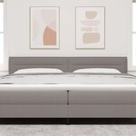 vidaXL Tête de lit avec tête de lit Taupe 200 cm Cuir synthétique