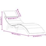 Chaise longue vidaXL avec coussin gris clair en bois d'acacia