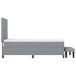 vidaXL Lit à ressorts avec tête de lit Gris clair 90 x 200 cm tissu