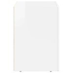 vidaXL Table de chevet 2 Pièces Blanc brillant 40 x 35 x 50 cm