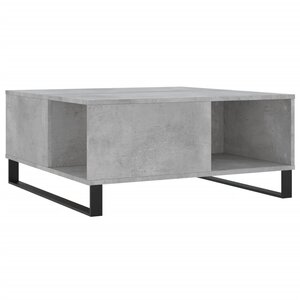 vidaXL Table basse gris béton 80x80x36 5 cm bois d'ingénierie