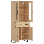vidaXL Buffet haut Chêne sonoma 69 5x34x180 cm Bois d'ingénierie