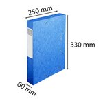Boite De Classement Cartobox Dos 60mm Carte Lustrée - A4 - Bleu - X 10 - Exacompta