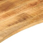 vidaXL Dessus de bureau avec courbe 160x50x2 5 cm manguier massif brut