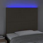 vidaXL Tête de lit à LED Taupe 90x5x118/128 cm Tissu