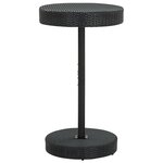 vidaXL Table de jardin Noir 60 5x106 cm Résine tressée