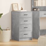 vidaXL Buffet Gris Béton 40x41x75 cm Bois d'ingénierie