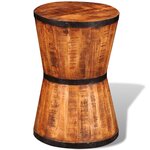 vidaXL Tabouret sablier Bois de manguier brut