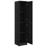 vidaXL Buffet Chêne noir Bois d'ingénierie Moyen Buffet Rectangulaire