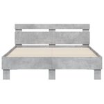 vidaXL Cadre de lit sans matelas gris béton 135x190 cm
