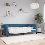 vidaXL Lit de repos sans matelas bleu 100x200 cm velours