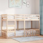 vidaXL Lit superposé 80x200 cm Bois de pin massif