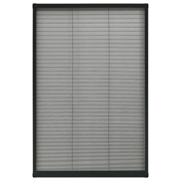 vidaXL Moustiquaire plissée pour fenêtre Aluminium Anthracite 80x160cm