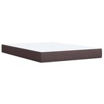 vidaXL Sommier à lattes de lit avec matelas Marron foncé 140x190 cm