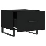 vidaXL Tables basses 2 Pièces noir 50x50x40 cm bois d'ingénierie