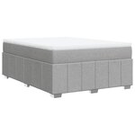 vidaXL Sommier à lattes de lit avec matelas Gris clair 140x200cm Tissu