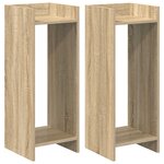 vidaXL Support de Plante 2 pièces Chêne Sonoma 30 x 30 x 80 cm