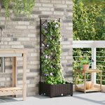 vidaXL Cache-pot de jardin Marron 40 x 40 x 125 5 cm Acier