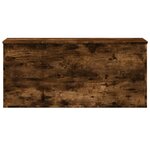 vidaXL Boîte de rangement chêne fumé 100x42x46 cm bois d'ingénierie