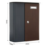 Rottner splashy boîte aux lettres anthracite aspect bois