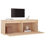 vidaXL Armoire murale 100x30x35 cm Bois de pin massif