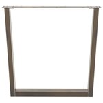 vidaXL Pieds de table à manger en forme de V  2 pièces  acier naturel  90 x (72-73 3) cm