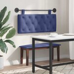 vidaXL Tête de lit suspendue Bleu police Velours