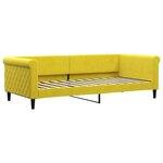 vidaXL Lit de jour avec matelas jaune 90x200 cm velours