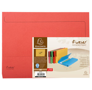 Paquet 10 chemises poche A4 FOREVER Rouge EXACOMPTA