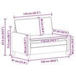 vidaXL Canapé Turquoise 126 x 81 x 87 5 cm Velours