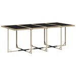 vidaXL Ensemble à manger de jardin et coussins 9 Pièces beige Poly rotin