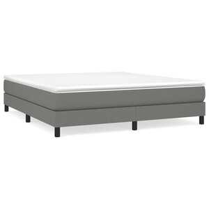 vidaXL Cadre de lit sans matelas gris foncé 180x200 cm tissu