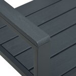 vidaXL Banc de jardin 120 cm PEHD Gris Aspect de bois