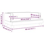 vidaXL Canapé pour enfants gris foncé 80x45x30 cm velours