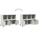 vidaXL Buffet blanc 100 5x39x72 cm acier