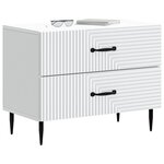 vidaXL Cabinet de chevet Blanc 62 x 34 5 x 47 5 cm Bois d'ingénierie