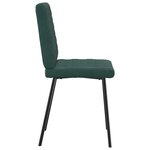 vidaXL Chaises à manger lot de 4 Vert foncé Velours