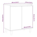 vidaXL Buffet chêne artisanal 60x35x70 cm bois d'ingénierie