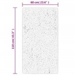 vidaXL Tapis HUARTE à poils courts doux et lavable sable 60x110 cm