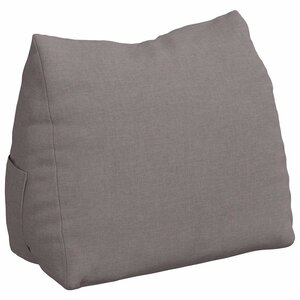 vidaXL Coussin de Dos Taupe 45 x 20 x 35 cm tissu